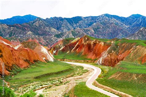 Zhangye Danxia National Geological Park.Colorful Danxia Geopark in ...