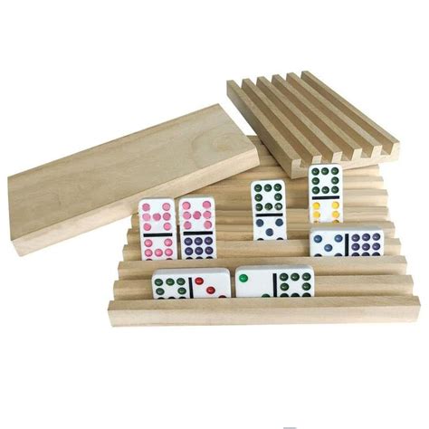 4PCS Wooden Domino Racks – PuzzleSplash