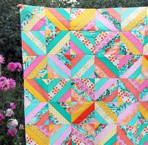 Diagonal Strip Quilt Tutorial | FaveQuilts.com