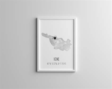 Bremen Personalized Mural / World Map / Coordinates / Home / - Etsy