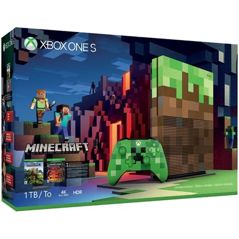 Microsoft Xbox One S 1TB Minecraft Limited Edition Bundle, 23C-00001 ...