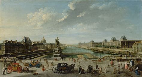 PARIS (1763). Nicolas-Jean-Baptiste Raguenet: A View of Paris from the Pont Neuf. | Cityscapes ...