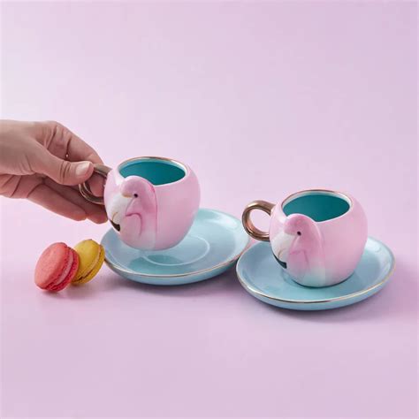 Karaca Flamingo Coffee Cup Set for 2 Person 90 ml - KARACA EUROPE
