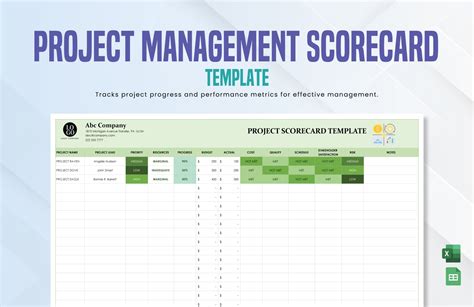 Project Management Scorecard Template in MS Excel, Google Sheets - Download | Template.net