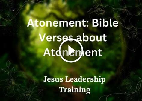 Atonement: Bible Verses about Atonement