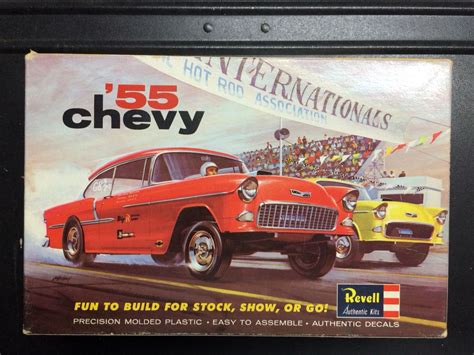 Model kit box art, '55 Chevy. | Revell model cars, Plastic model kits cars, Model cars kits