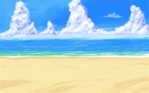 Big Anime Style Beach Background by wbd on DeviantArt