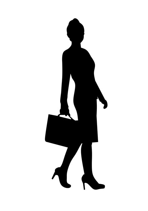 Walking Businesswoman Silhouette Free Stock Photo - Public Domain Pictures