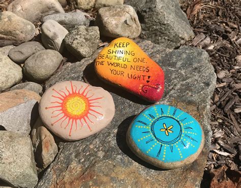 Sunshine Painted Rocks | Painted rocks, Rock, Beaut