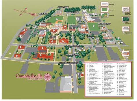 Campbellsville University Campus Map - Zip Code Map