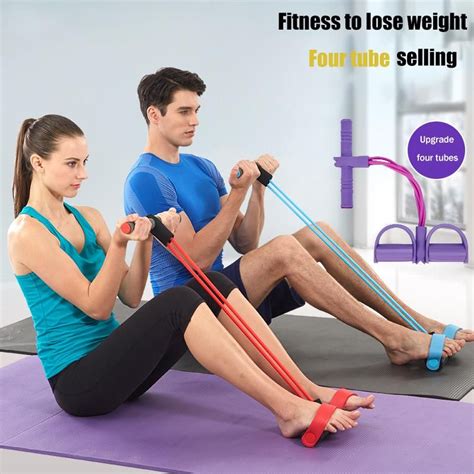 Multi-function Leg Tummy Training Foot Sit-up Pedal | Resistance band exercises, Resistance band ...