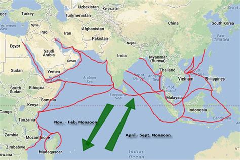 Indian Ocean Trade Routes - Asian History