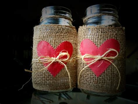 Decorated mason jars valentines day mason jars by QUEENBEADER, $16.00 | Wedding centerpieces diy ...