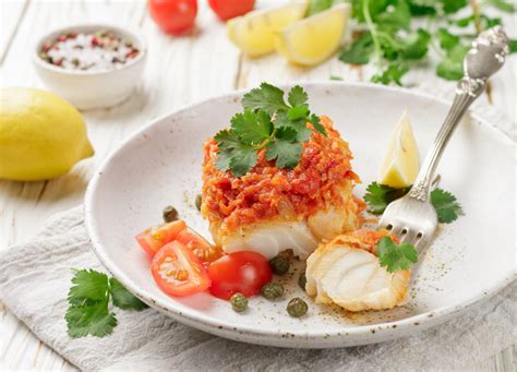 Monkfish with Tomato Garlic Sauce - Fresh-Pressed Olive Oil