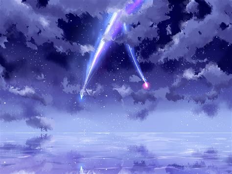 Wallpaper Your Name, beautiful sky, meteor, anime 3840x2160 UHD 4K Picture, Image