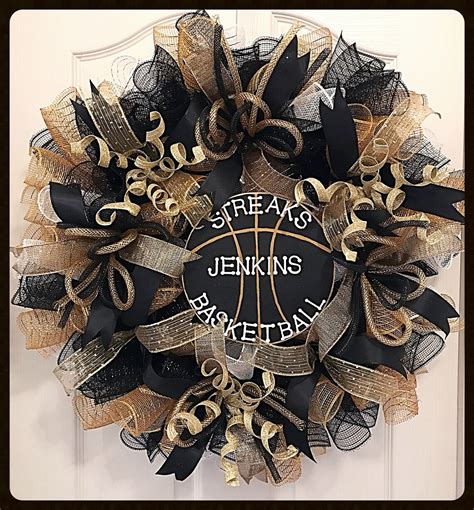 Basketball Deco Mesh Wreath/basketball Wreath/sports - Etsy