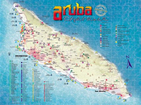 Map of Aruba | Aruba map, Aruba beach, Aruba