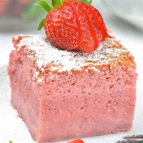 Strawberry Custard Cake - OMG Chocolate Desserts