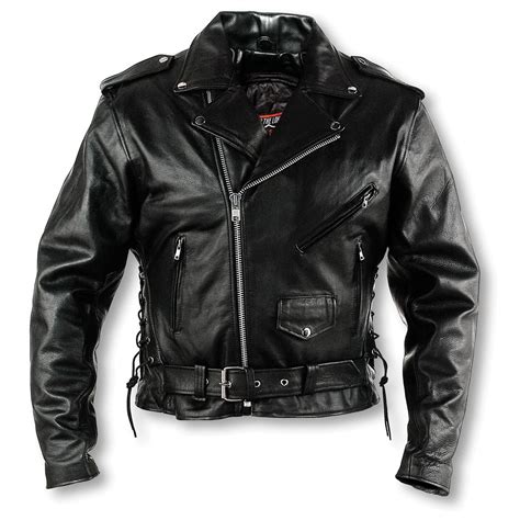 Men's Regular Interstate Leather Motorcycle Jacket, Black - 20936 ...