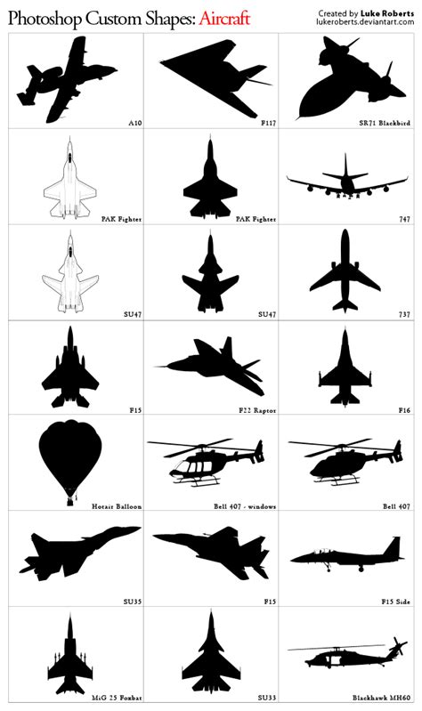 Custom Shapes: Aircraft by lukeroberts on DeviantArt