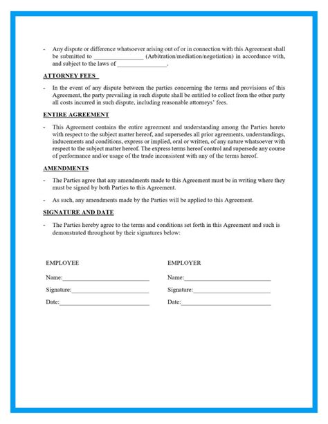 Employee Compensation Agreement Template