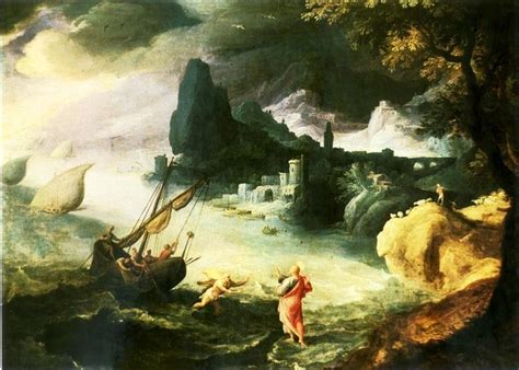 Jesus walking on the Sea of Galilee, 1590 - Paul Bril - WikiArt.org