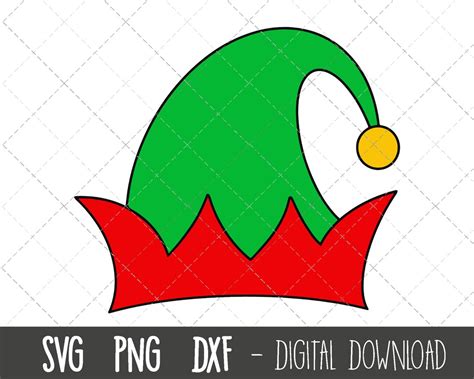 Elf Hat Svg, Elf Svg, Christmas Svg, Elf Svg File, Elf Head Hat Svg ...