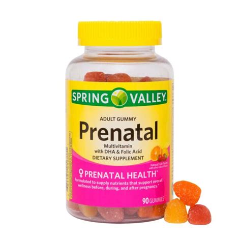 Spring Valley Adult Gummy Prenatal Multivitamin With DHA & Folic Acid 90 Count for sale online ...