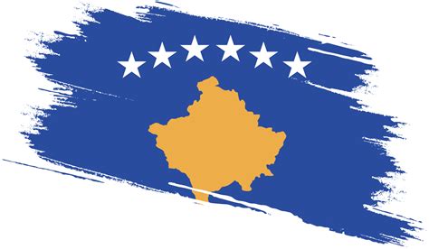 Kosovo flag with grunge texture 12024955 PNG