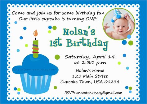 1st Birthday Invitation Quotes For Son - ShortQuotes.cc