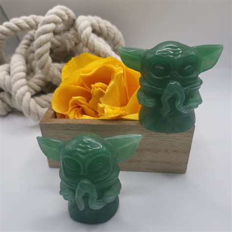 Grogu Eating Frog Solid Green Aventurine/mandalorian/baby - Etsy