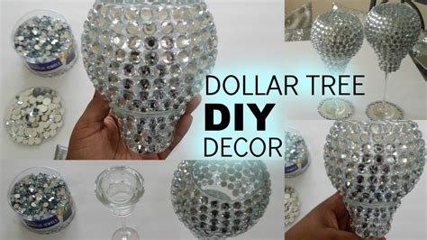 DIY Dollar Tree Bling Candle Holders - YouTube