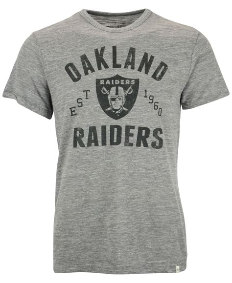 Lyst - 47 Brand Men's Oakland Raiders Vintage Tri-blend T-shirt in Gray ...