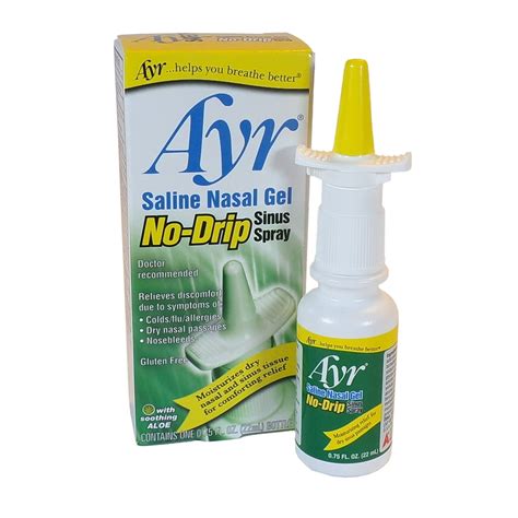 Ayr Saline Nasal Gel No-Drip Sinus Spray - Walmart.com - Walmart.com