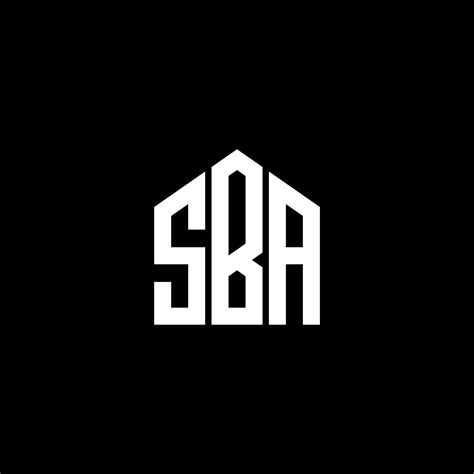 SBA letter design.SBA letter logo design on BLACK background. SBA ...