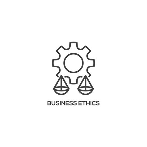 Business Ethics icon, business concept. Modern sign, linear pictogram, outline symbol, simple ...