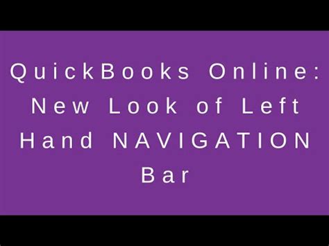 QuickBooks Online: New Look of Left Hand Navigation Bar – NEWQBO.COM – NOT AFFILIATED WITH ...