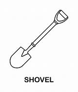 Coloring Page With Shovel For Kids 10692832 Vector Art At Vecteezy sketch template