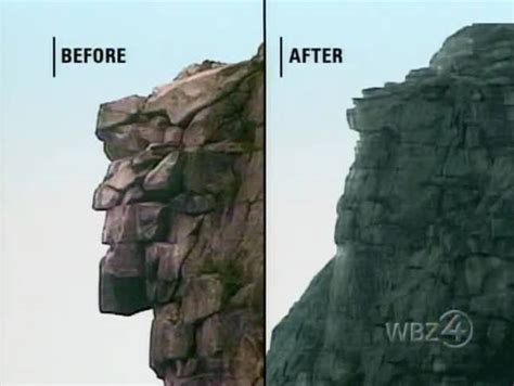 WBZ Archives: Old Man Of The Mountain Crumbles | It was like New ...