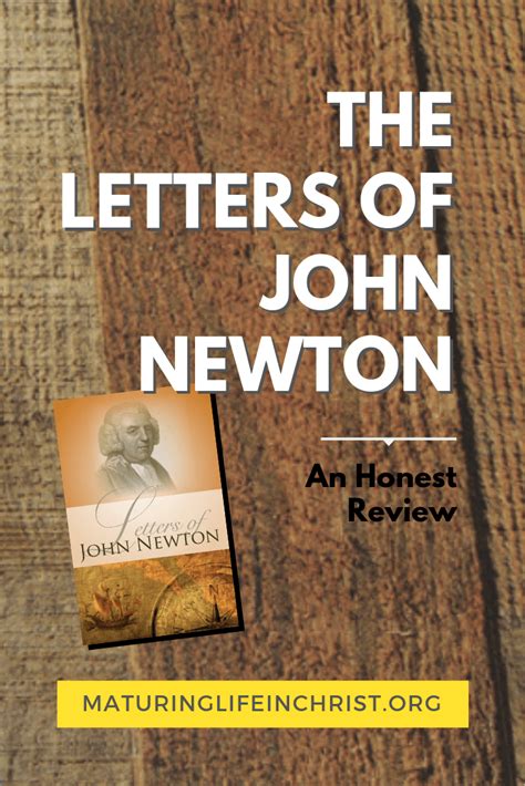 {Book Review} The Letters of John Newton - Maturing Life in Christ