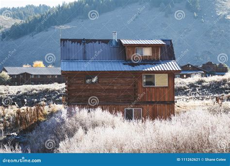 Winter Cabin in Stanley, Idaho Stock Image - Image of united, mountains: 111262621