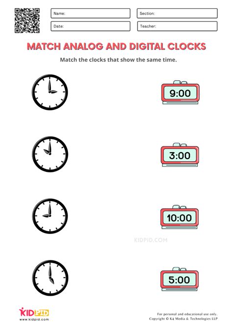 1st grade telling time worksheets free printable k5 learning - telling time worksheets for 1st ...