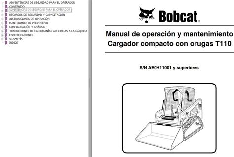 Bobcat T110 Operation Maintenance Manual 6904978 PDF