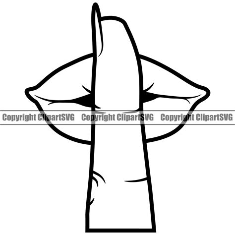 Shhh Clipart Black And White