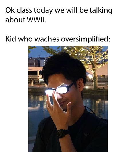 oversimplified | Anime Glasses | Know your meme, Anime guys with ...