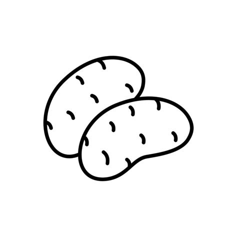 potato outline style icon 15426715 Vector Art at Vecteezy