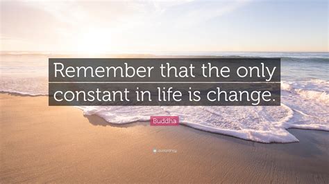 Buddha Quote: “Remember that the only constant in life is change.”