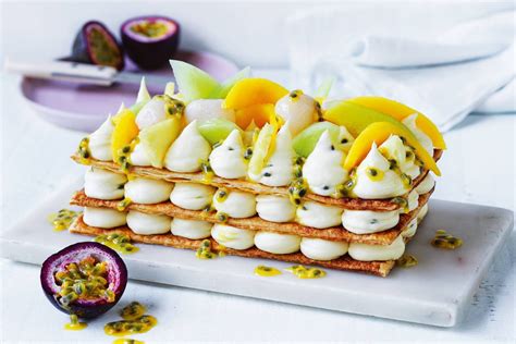 Tropical fruit mille-feuille recipe