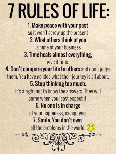 7 Rules Of Life Quotes - ShortQuotes.cc