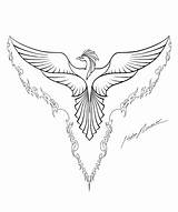 Phoenix Tattoo Coloring Pages Sketch Page sketch template